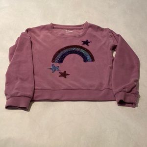 Epic Threads Girls Flip Sequence Purple Soft Sweater Size S